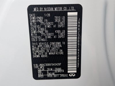 2026 INFINITI QX80 SPORT