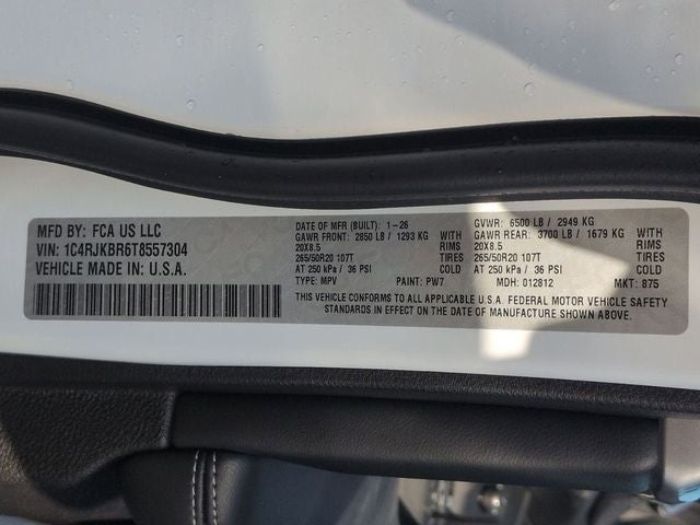 2026 Jeep Grand Cherokee L GRAND CHEROKEE L LIMITED 4X4