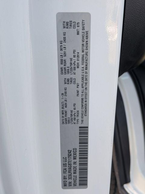 2026 RAM Ram ProMaster RAM PROMASTER 1500 TRADESMAN CARGO VAN LOW ROOF 136' WB
