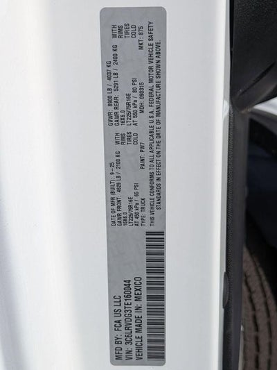 2026 RAM Ram ProMaster RAM PROMASTER 2500 TRADESMAN CARGO VAN HIGH ROOF 159' WB