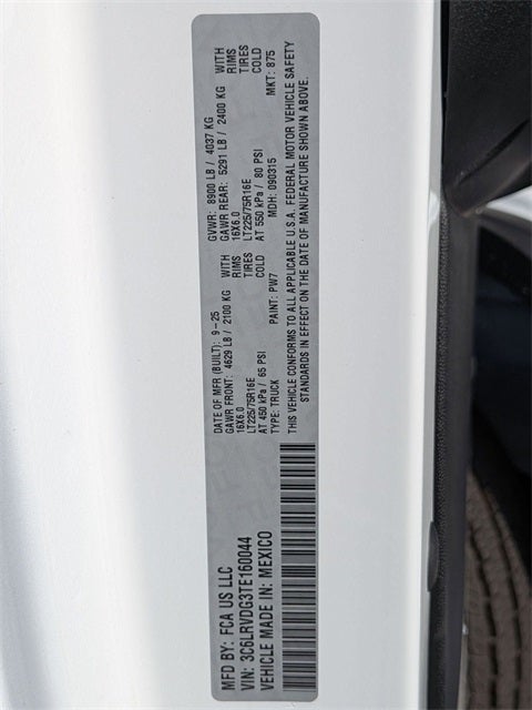 2026 RAM Ram ProMaster RAM PROMASTER 2500 TRADESMAN CARGO VAN HIGH ROOF 159' WB