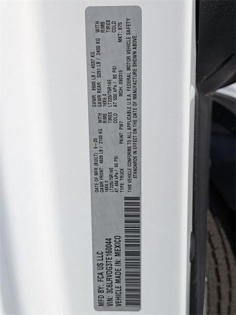 2026 RAM Ram ProMaster RAM PROMASTER 2500 TRADESMAN CARGO VAN HIGH ROOF 159' WB