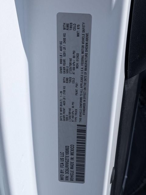 2026 RAM Ram ProMaster RAM PROMASTER 2500 TRADESMAN CARGO VAN LOW ROOF 136' WB