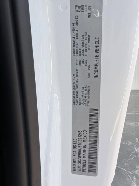 2026 RAM Ram 2500 RAM 2500 TRADESMAN REGULAR CAB 4X4 8' BOX