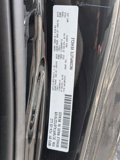 2026 RAM Ram 3500 Chassis Cab RAM 3500 TRADESMAN CHASSIS REGULAR CAB 4X4 60' CA