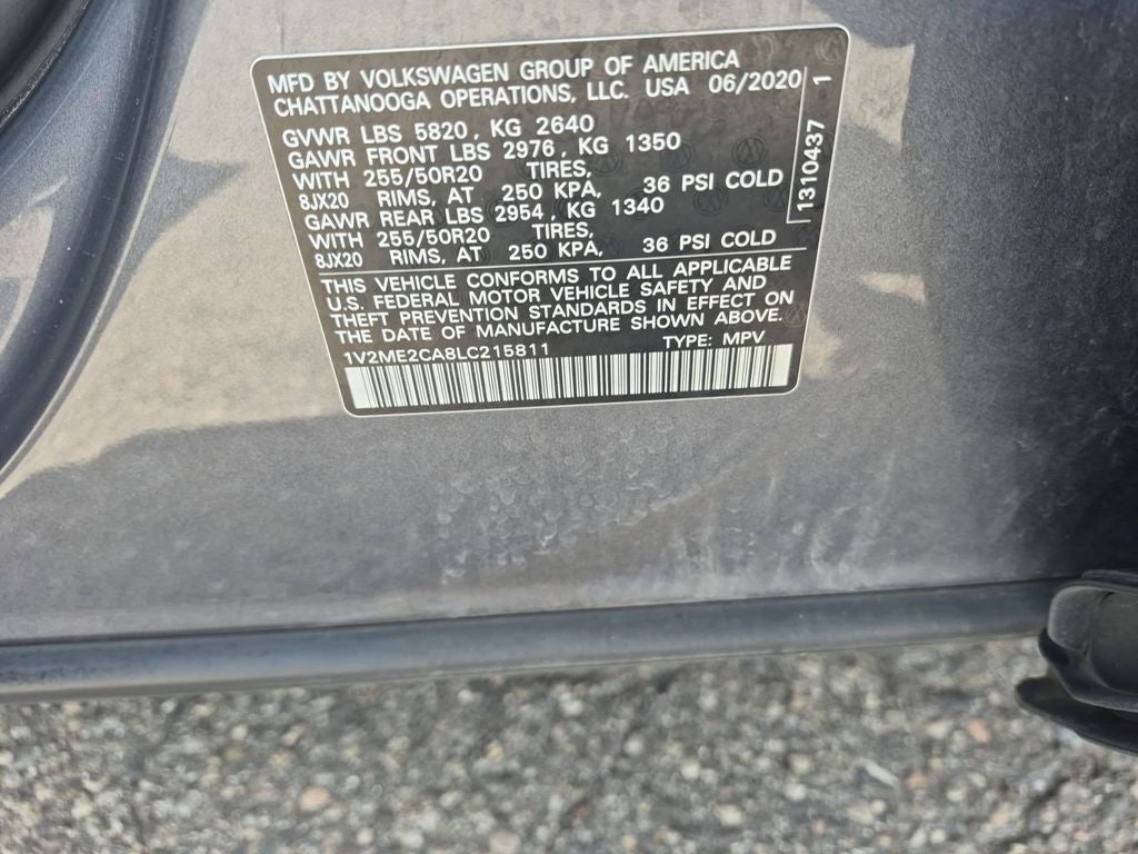 2020 Volkswagen Atlas Cross Sport 3.6L V6 SEL