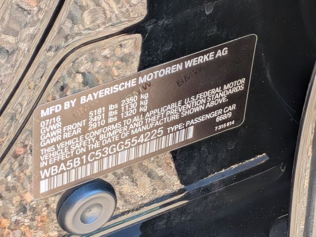 2016 BMW 5 Series 535i