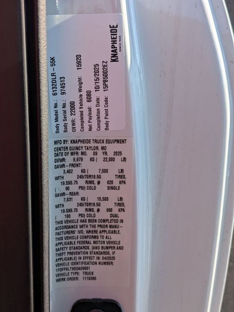 2025 Ford F-600SD 13' Knapheide KMT1 30' 8630 Stellar crane
