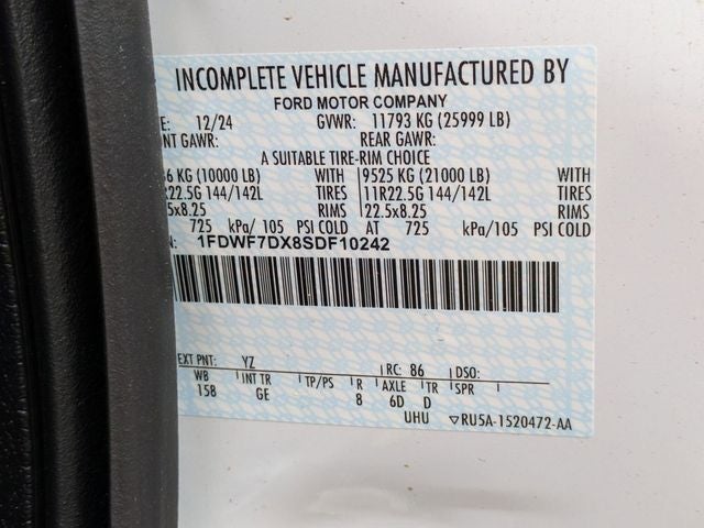 2025 Ford F-750SD Base 10' Chrysteel Dump