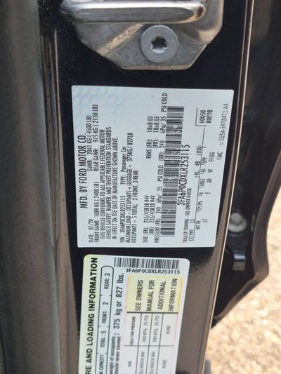 2020 Ford Fusion SEL