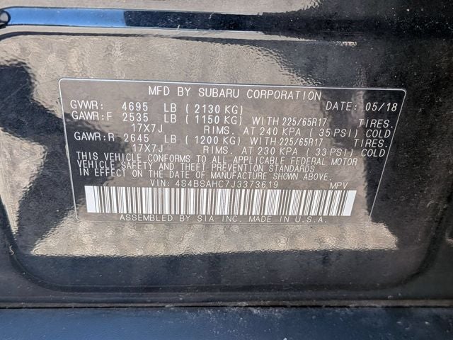 2018 Subaru Outback 2.5i Premium