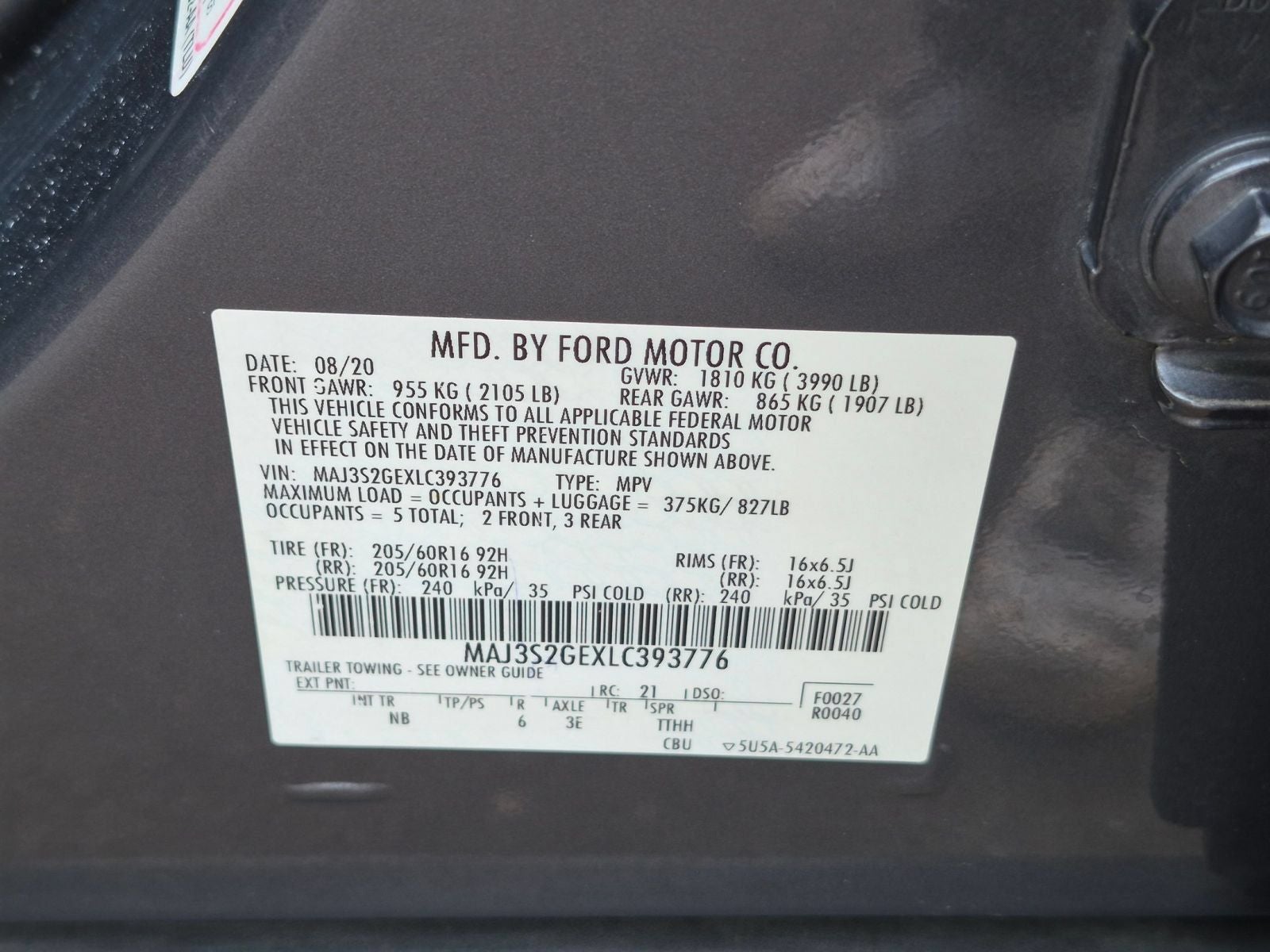 2020 Ford EcoSport SE