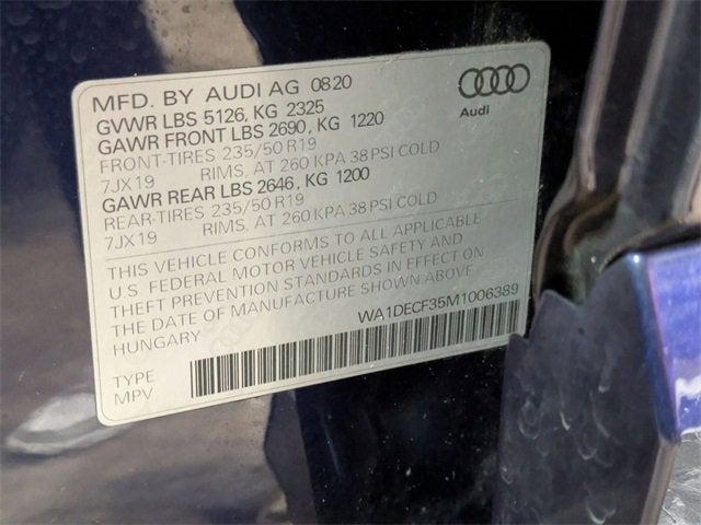 2021 Audi Q3 Premium 45 TFSI S line quattro Tiptronic