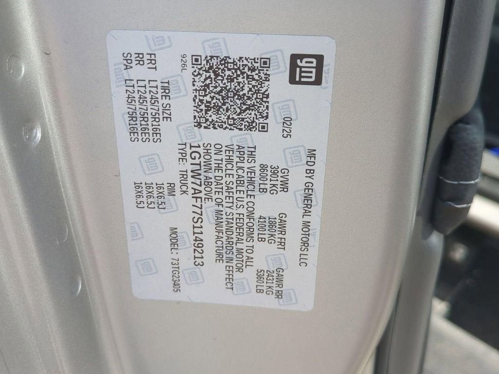 2025 GMC Savana Cargo 2500 Work Van