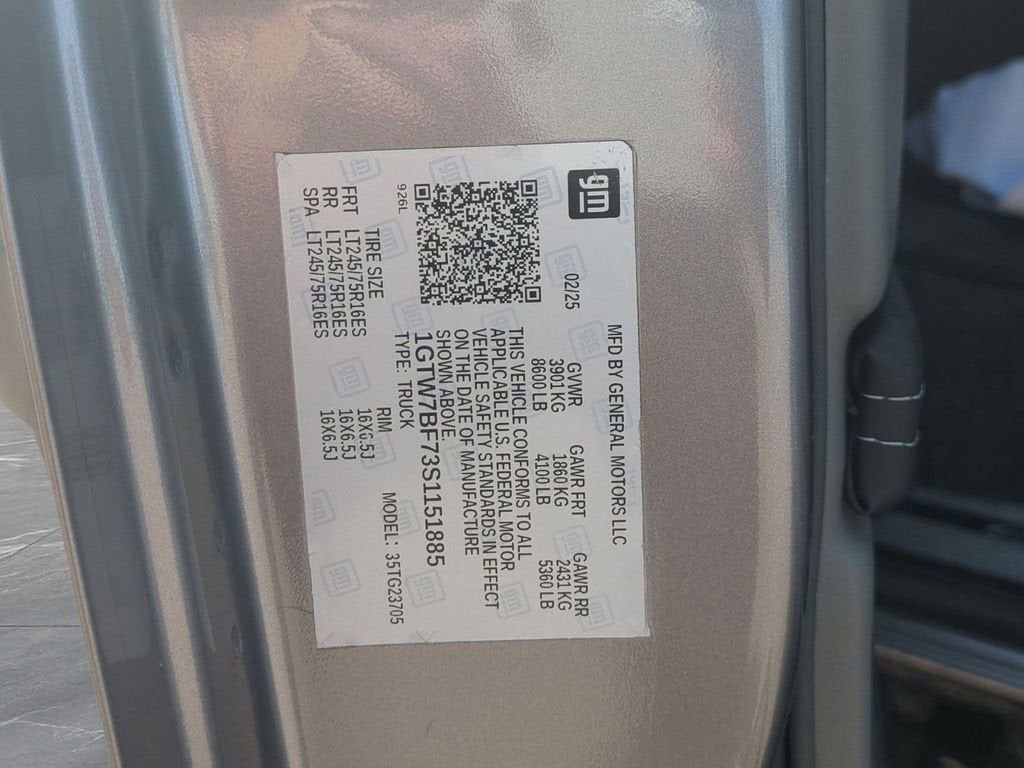 2025 GMC Savana Cargo 2500 Work Van