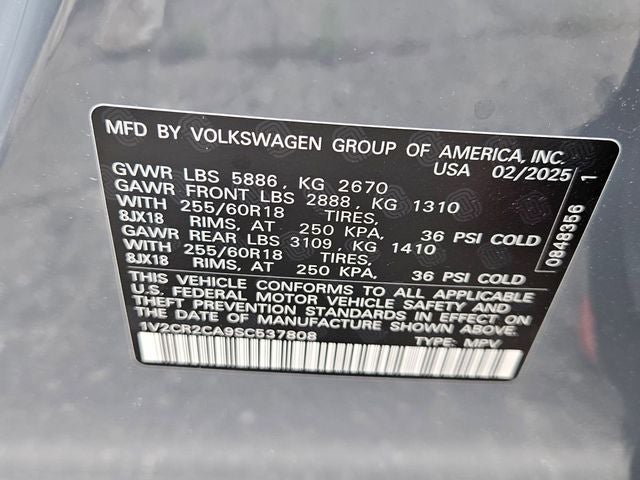 2025 Volkswagen Atlas 2.0T Peak Edition