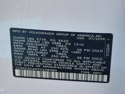 2026 Volkswagen Atlas Cross Sport 2.0T SE w/Technology