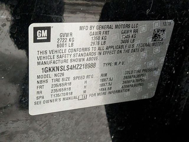 2017 GMC Acadia SLE-2