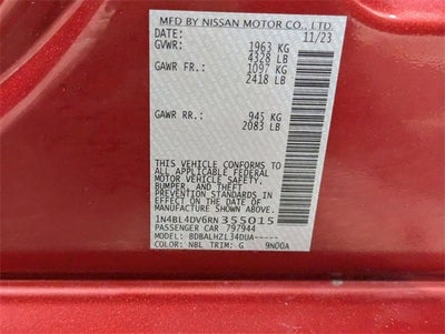 2024 Nissan Altima 2.5 SV