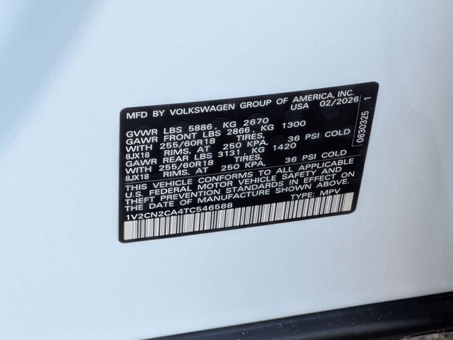 2026 Volkswagen Atlas 2.0T Peak Edition