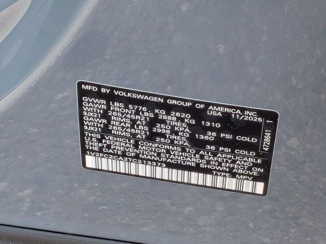 2026 Volkswagen Atlas Cross Sport 2.0T SEL Premium R-Line