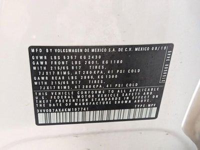 2019 Volkswagen Tiguan 2.0T S 4Motion
