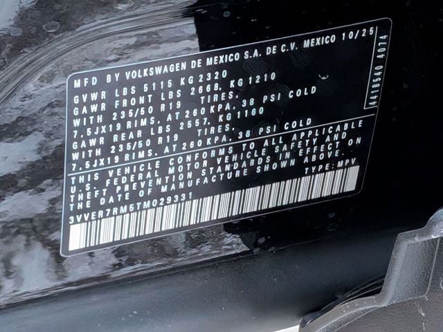 2026 Volkswagen Tiguan 2.0T SE