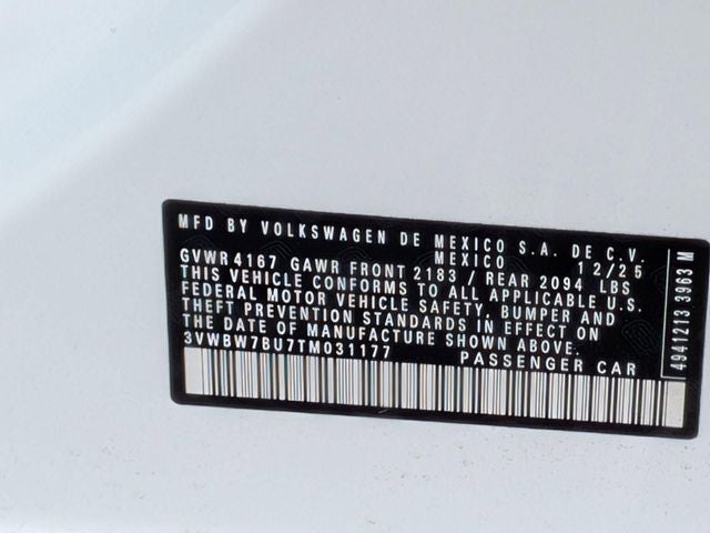 2026 Volkswagen Jetta 1.5T Sport