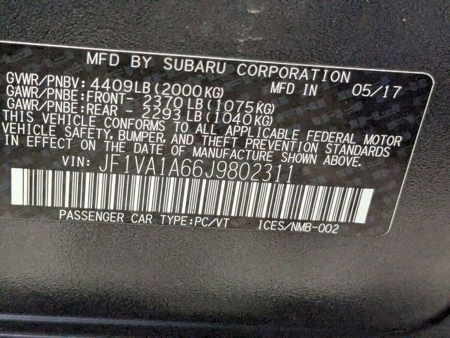 2018 Subaru WRX Base