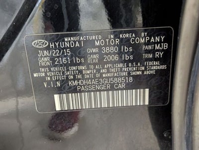 2016 Hyundai Elantra Limited