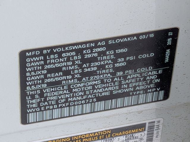 2015 Volkswagen Touareg V6 TDI Lux