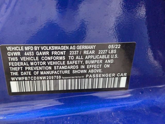2022 Volkswagen Golf R 2.0T