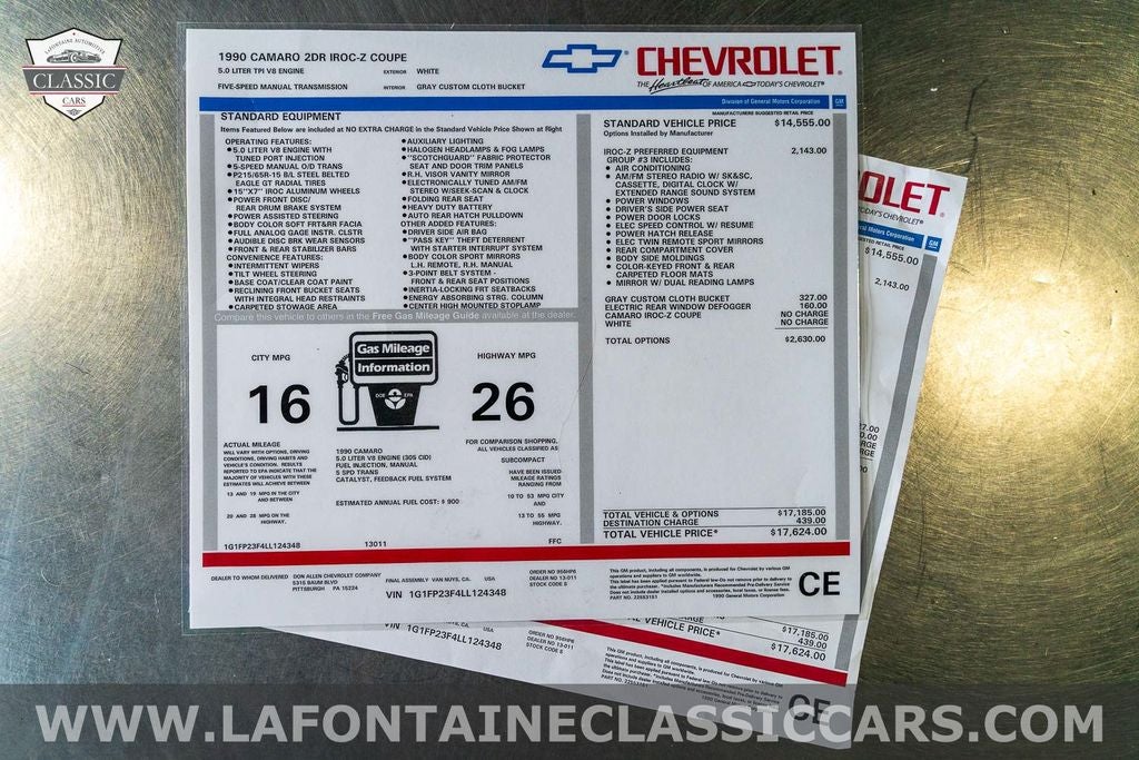 1990 Chevrolet Camaro IROC-Z