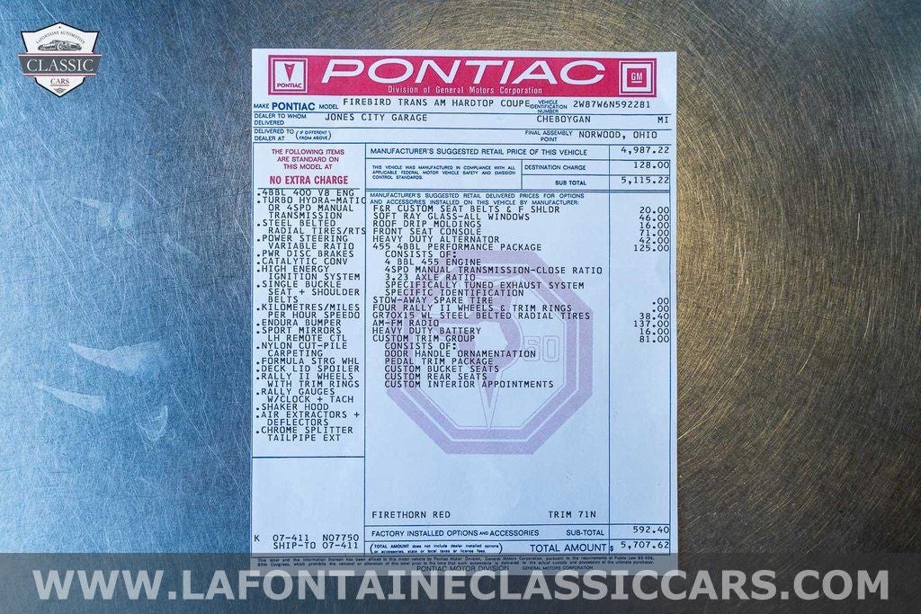 1976 Pontiac Trans Am Base