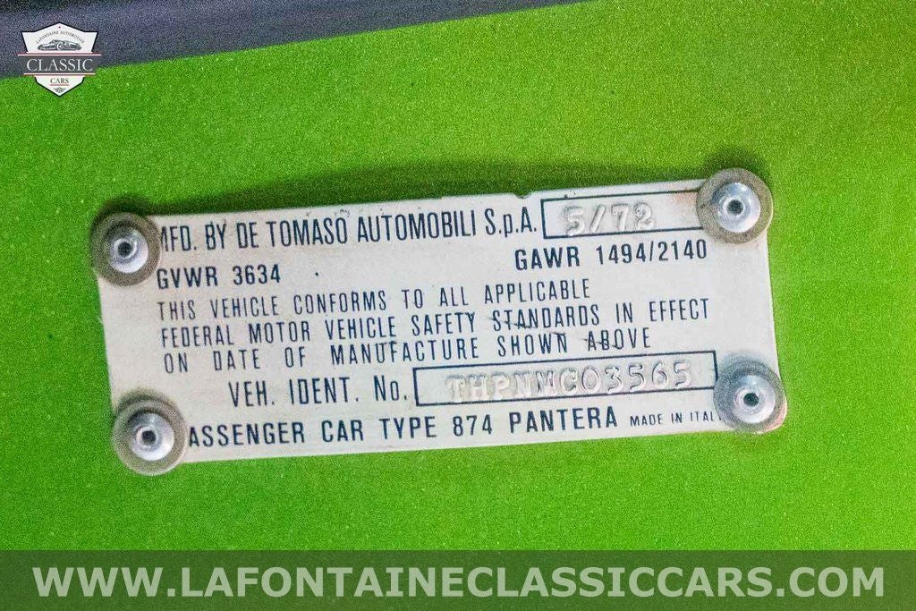 1972 DeTomaso Pantera Base