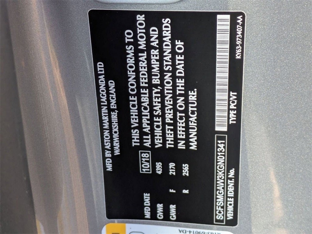 2019 Aston Martin Vantage Base