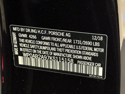 2019 Porsche 911 Carrera GTS