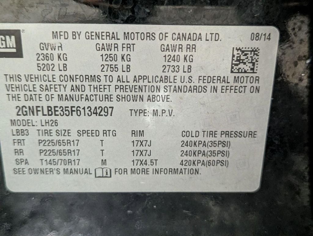 2015 Chevrolet Equinox LT 1LT