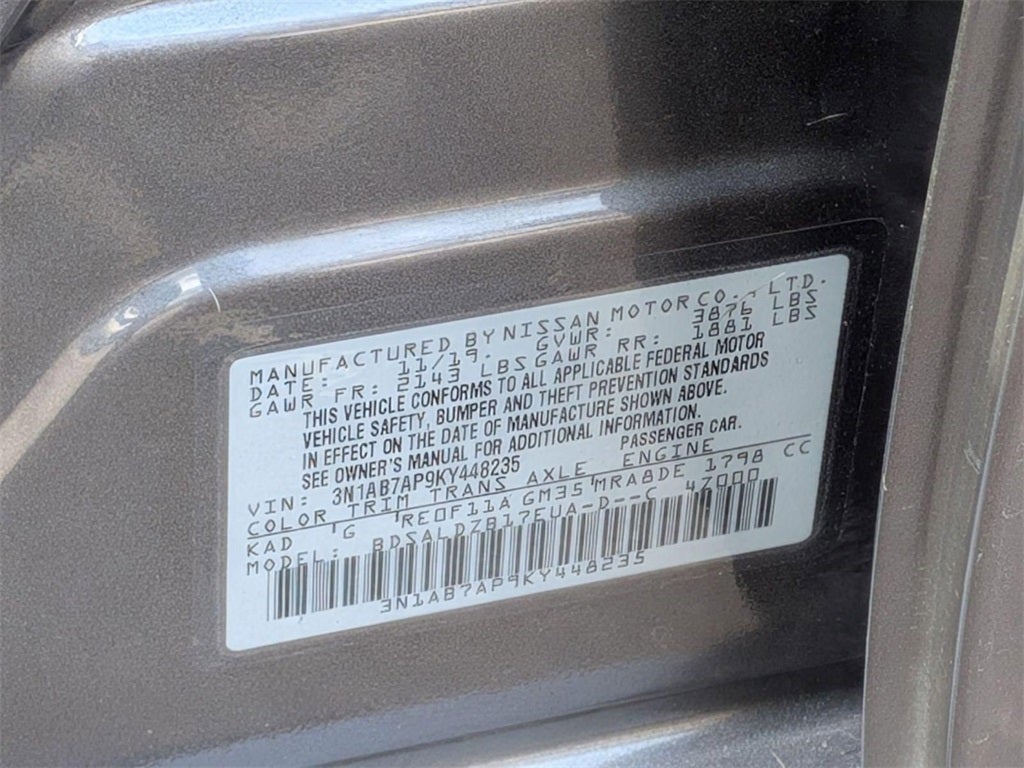 2019 Nissan Sentra SV