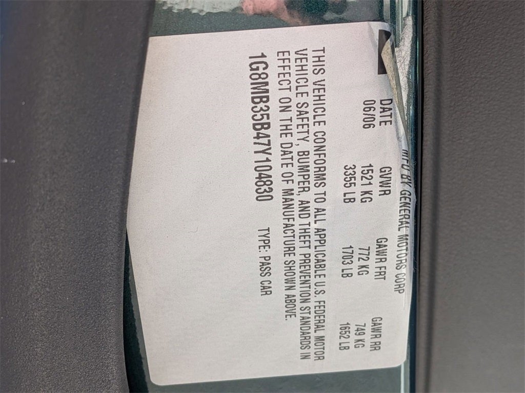 2007 Saturn Sky Base