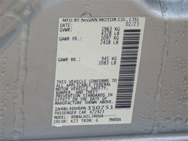 2023 Nissan Altima 2.5 SV