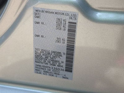 2026 Nissan Altima 2.5 SV