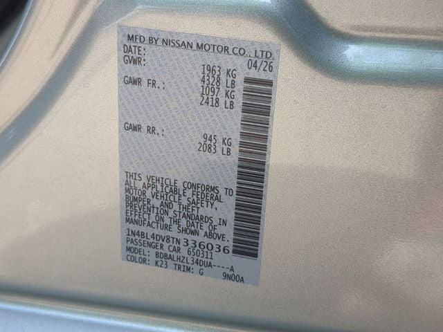 2026 Nissan Altima 2.5 SV