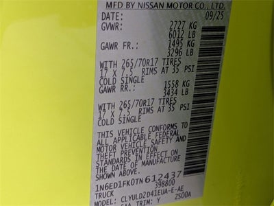 2026 Nissan Frontier PRO-4X