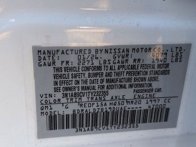 2026 Nissan Sentra SV