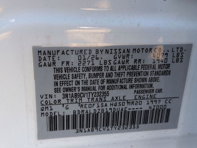 2026 Nissan Sentra SV