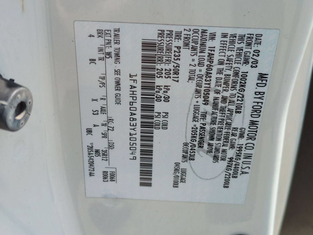 2003 Ford Thunderbird Base