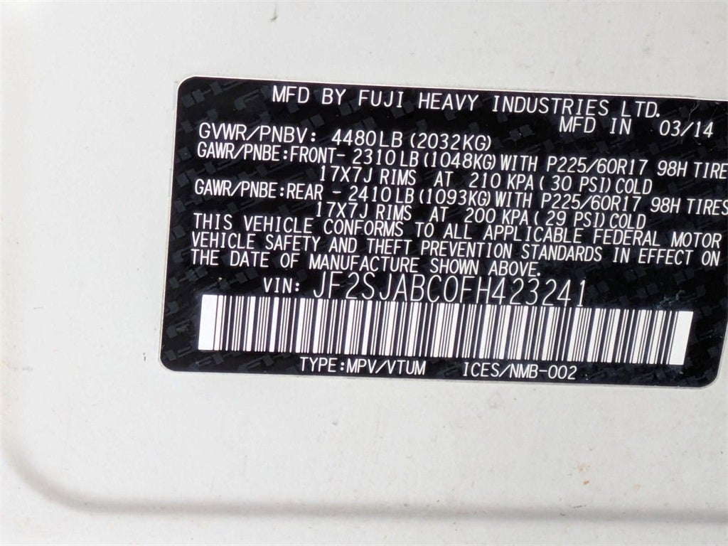 2015 Subaru Forester 2.5i