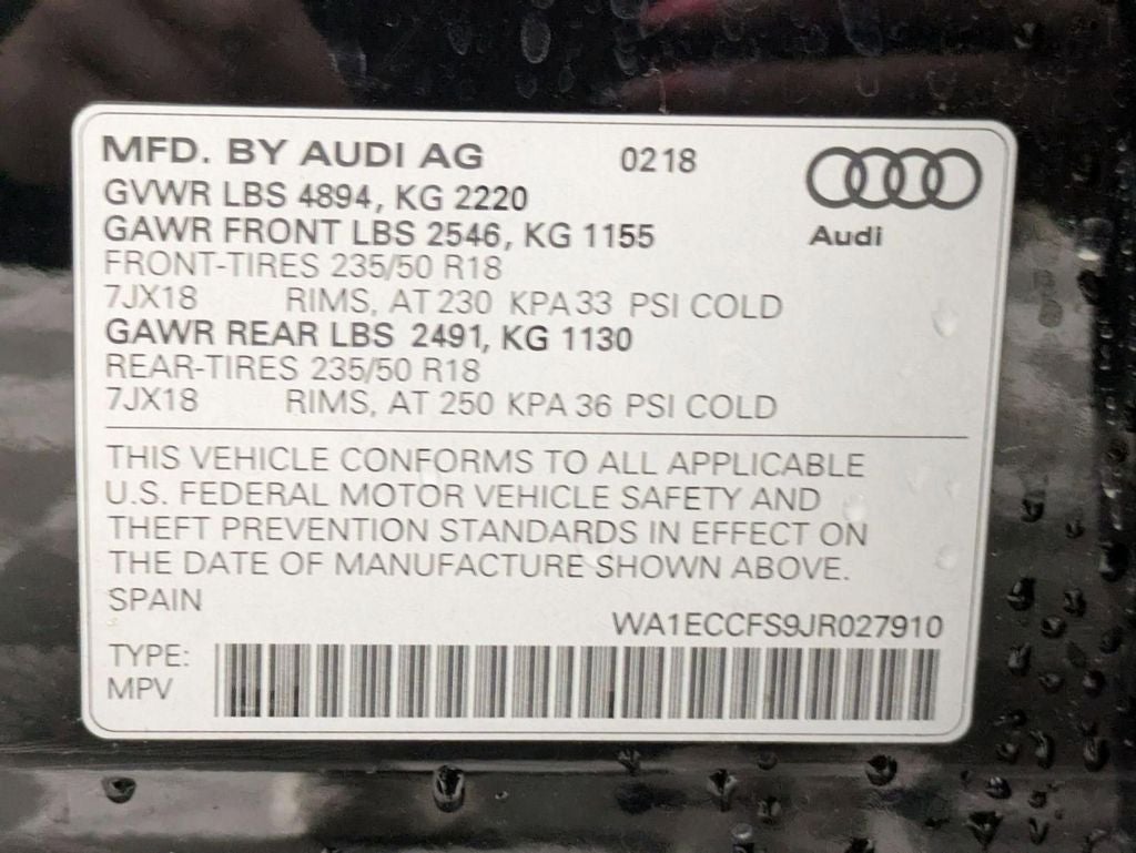2018 Audi Q3 2.0T Premium quattro