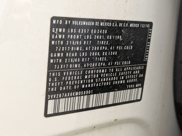 2019 Volkswagen Tiguan 2.0T SE 4Motion